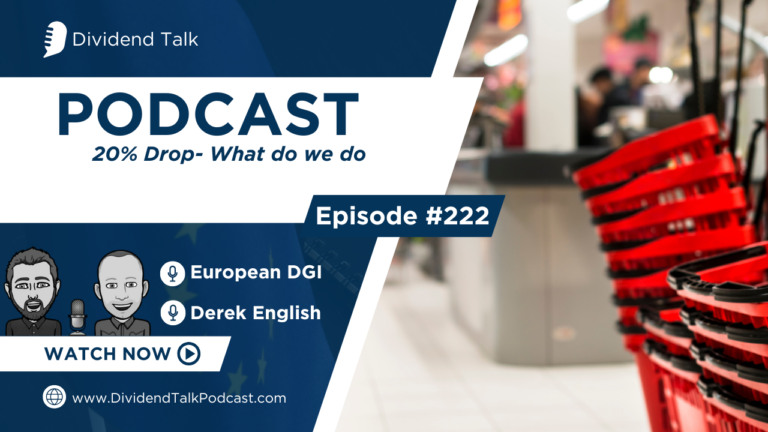 EP #222 | When Dividend Growth Stock Drops 20% price drop